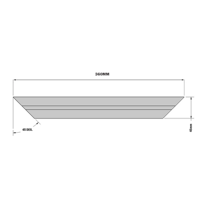 40-34545-1ESD MODULAR SOLUTIONS 45X45 STRENGTHENING BRACE, 45 DEG WITH ESD HARDWARE 360MM LONG